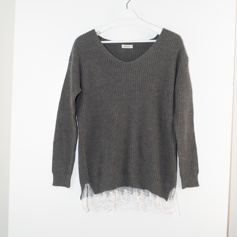 Ardene Sweater with Pretty Lace Bottom - Acrylic - New without Tags